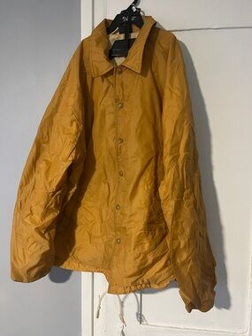 Men's Mustard Yellow Lightweight Button-Up Jacket